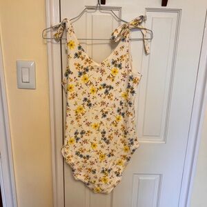 Floral Tie-Shoulder Bodysuit